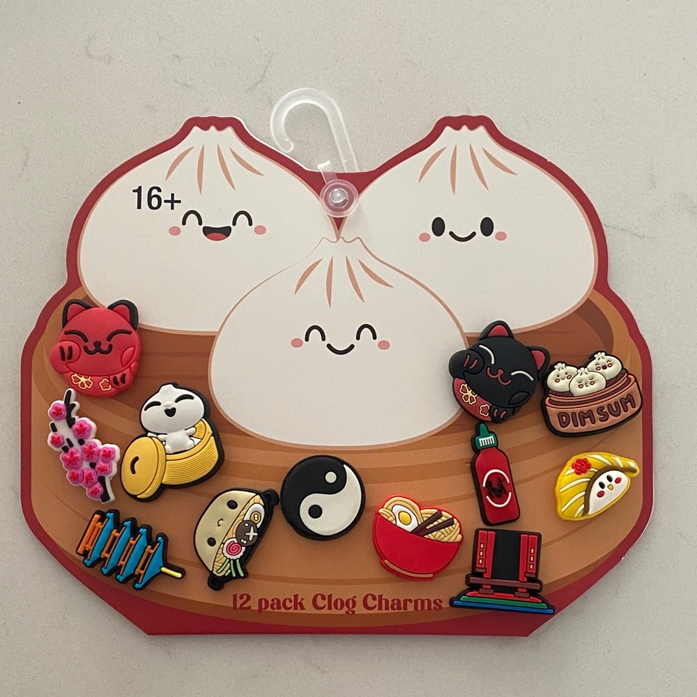 Cute Dumpling Clog Charms Set